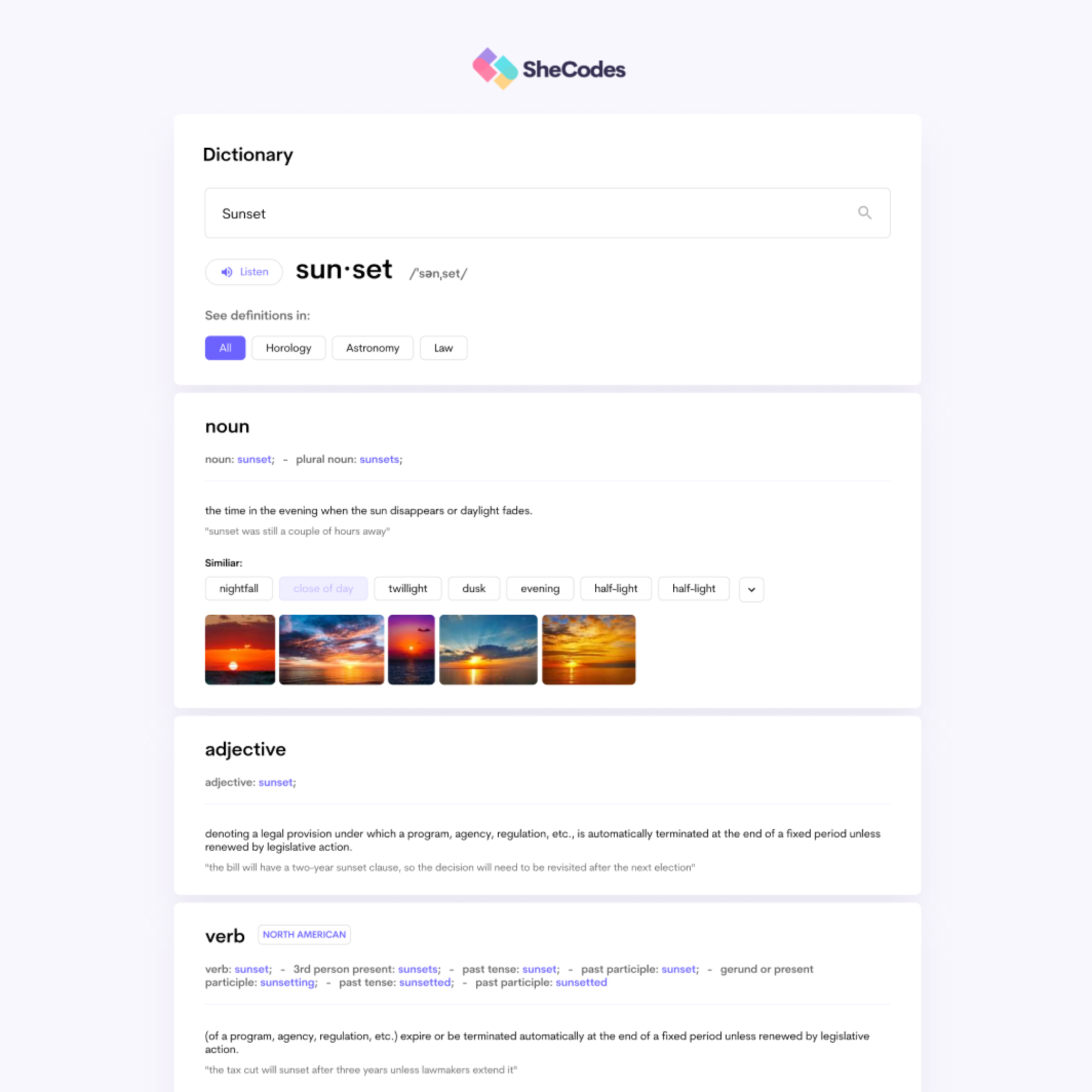 Dictionary Project preview